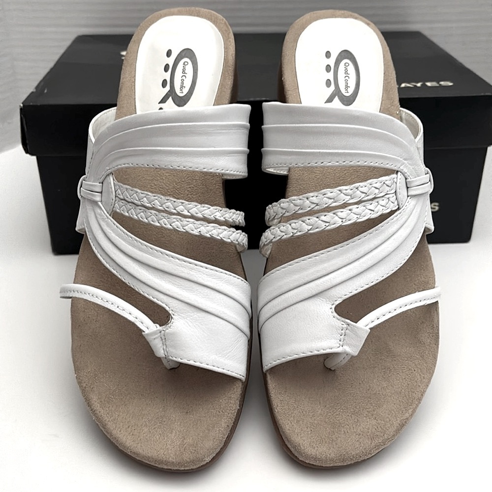 Denver Hayes Slip on Braided Leather Sandals Size 8